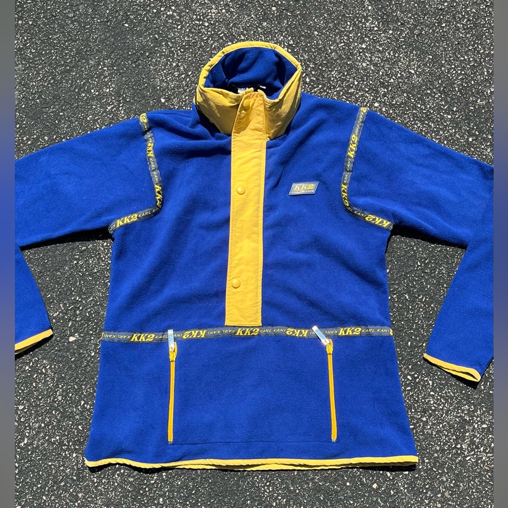 Vintage | Rare | Womens | Y2K |Kk2 By Karl Kani |Blue Hooded Fleece 90s Size L